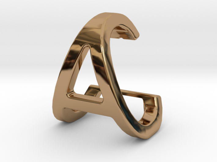 AC CA - Two way letter pendant 3d printed