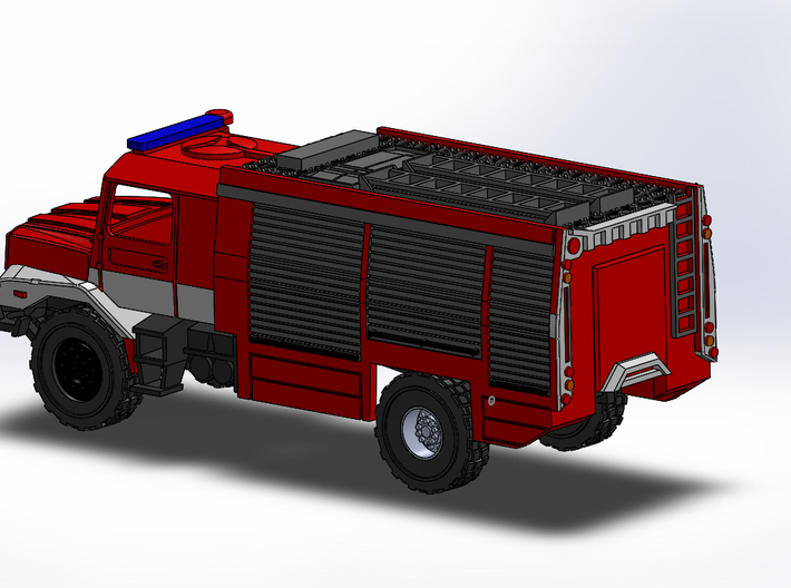 Zetros 4x4 Feuerwehr RW 1:160 3d printed 