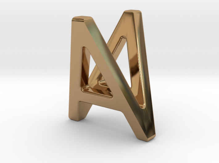 AV VA - Two way letter pendant 3d printed