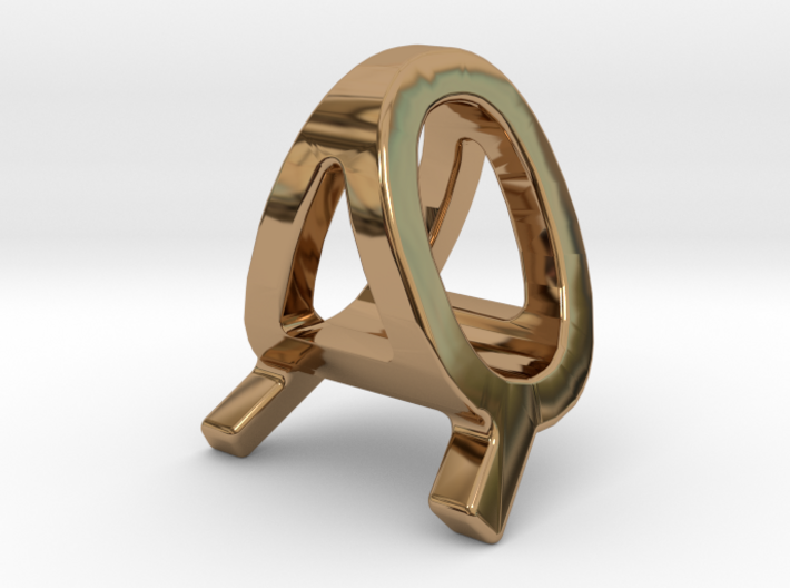 AQ QA - Two way letter pendant 3d printed