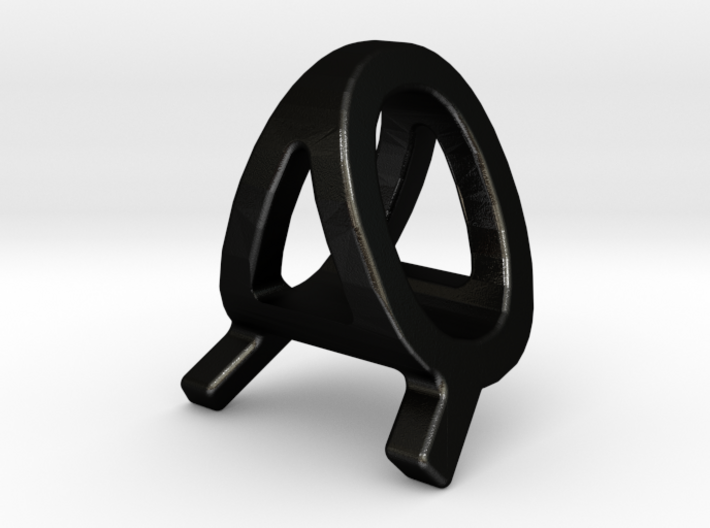 AQ QA - Two way letter pendant 3d printed