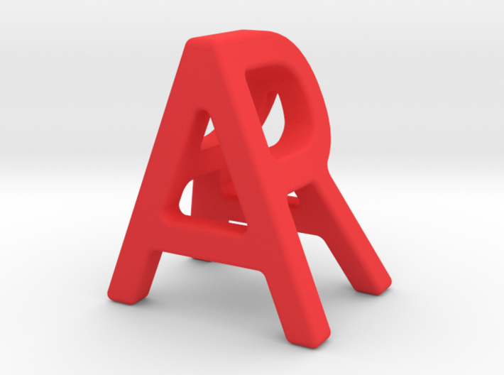 AR RA - Two way letter pendant 3d printed