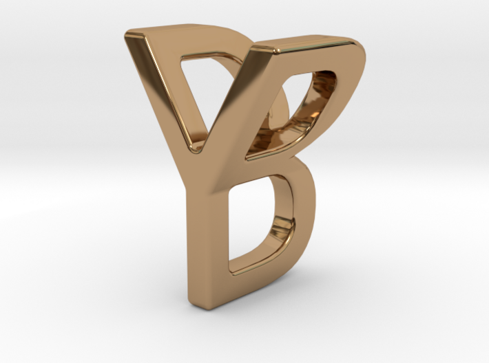 Two way letter pendant - BY YB 3d printed
