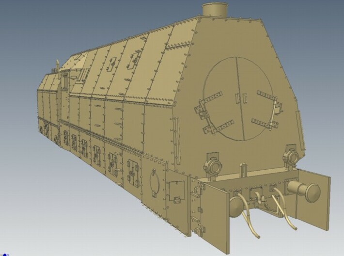1-72 BR 57 Armored Locomotive For BP-42 3d printed