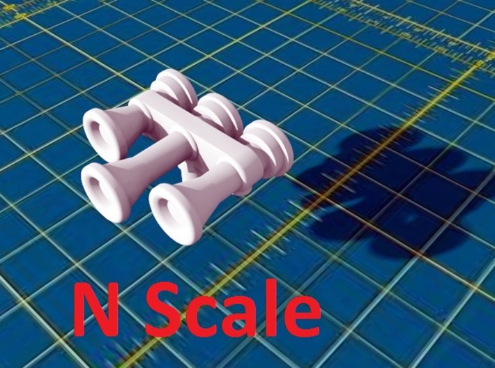 Locomotive 3 Chime Horns Type 3-1 &amp; 3-2 N Scale 3d printed Type 3-1