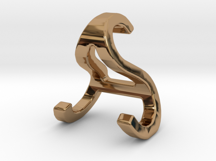 AS SA - Two way letter pendant 3d printed