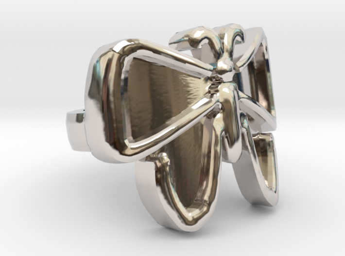 The Unfolding Butterfly Ring (US Size 5.5) 3d printed