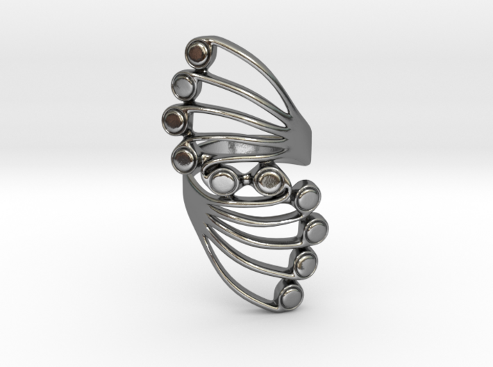 Butterfly Wing Ring Size 5 3d printed
