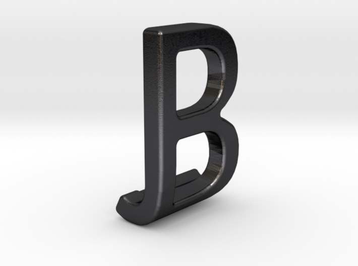 Two way letter pendant - BJ JB 3d printed