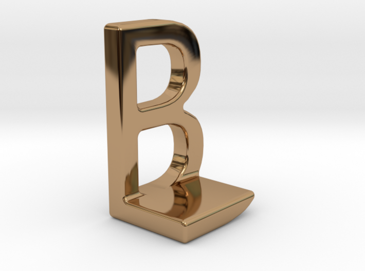 Two way letter pendant - BL LB 3d printed