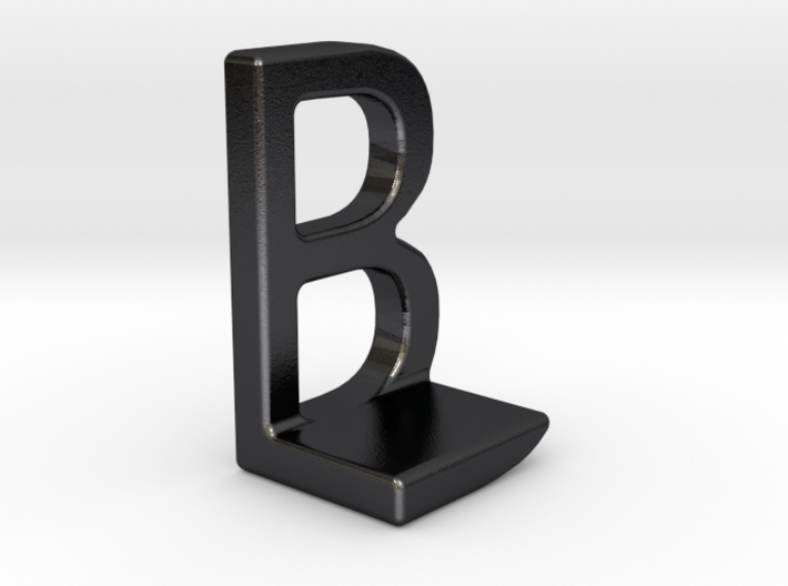 Two way letter pendant - BL LB 3d printed