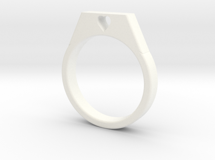 20.57 Mm Ring With Heart 3d printed