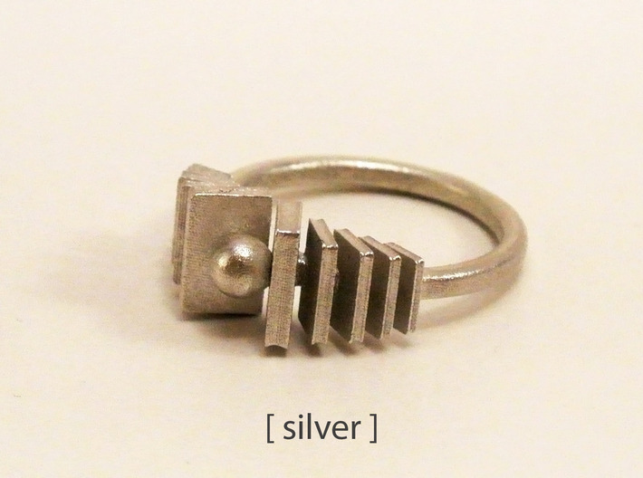 Bookworm ring 3d printed 