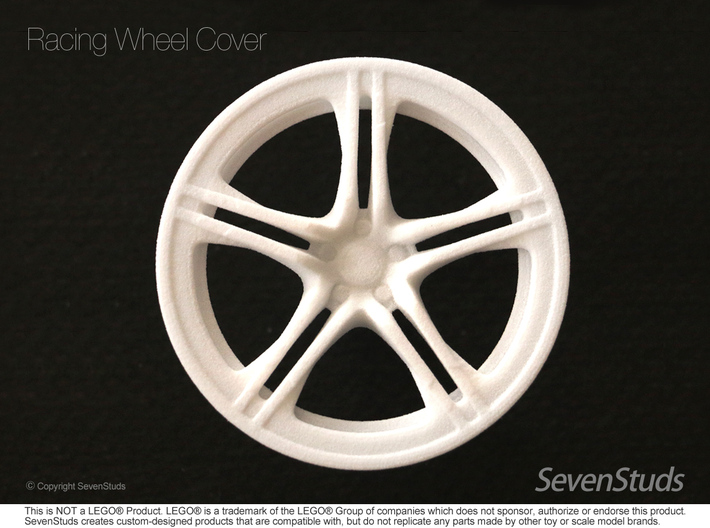 Racing Wheel Cover 01_56mm 3d printed