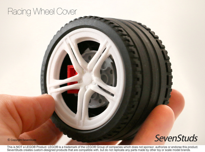 Racing Wheel Cover 01_56mm 3d printed 