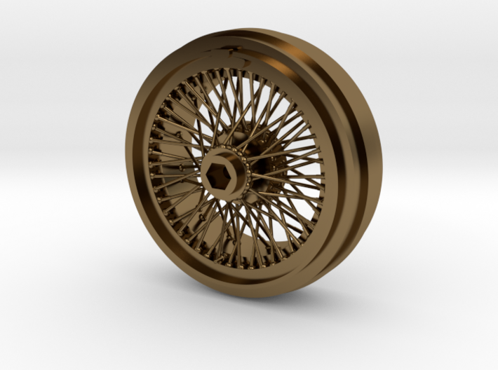 1/8 Wire Wheel Front, with 72 spokes 3d printed