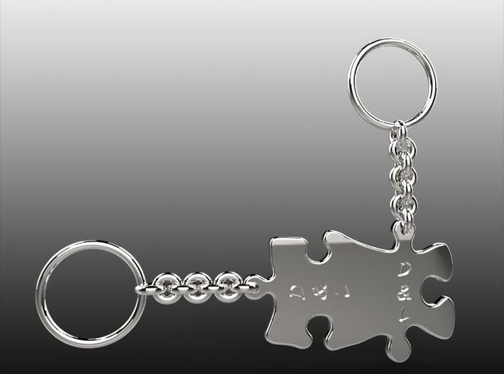 Couples Keychain 3d printed 