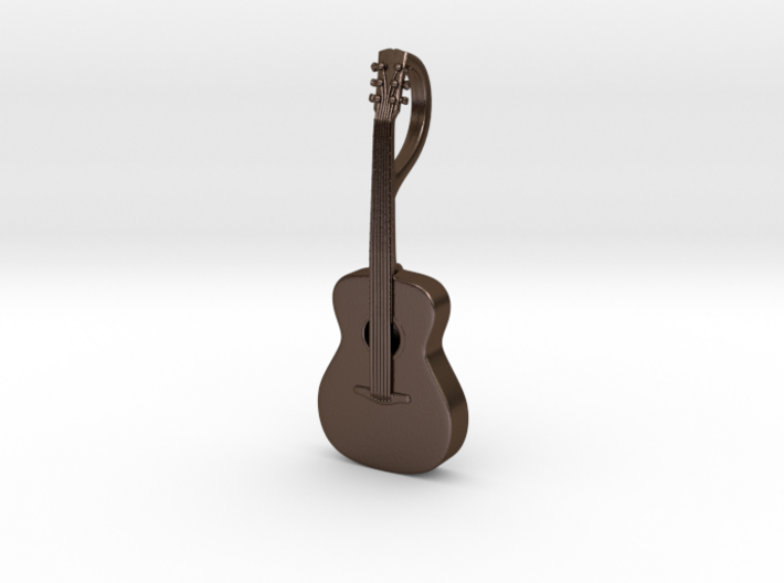 Acoustic Guitar Keychain 3d printed 