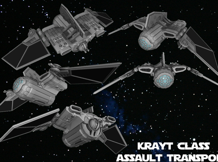 Krayt Class Assault Transport 1/270 3d printed
