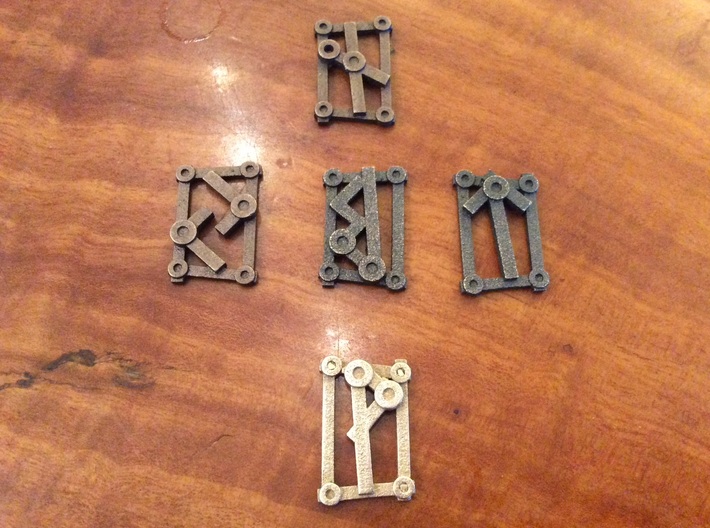 Small Aett 1 - Futhark Runes - 8 of 24 3d printed Each Aett is sold separately. Each Aett printed in a different metal