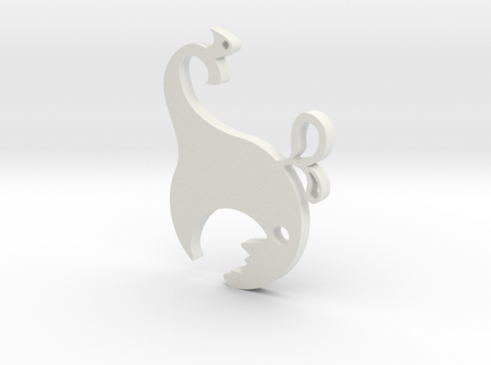 Hungry Whale Bottle Opener 3d printed White Hungry Whale Bottle Opener