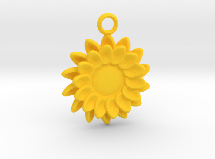 Floral Petal Keychain - Custom Initials 3d printed