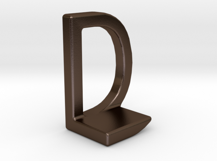 Two way letter pendant - DL LD 3d printed