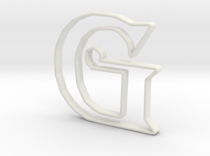 Typography Pendant G 3d printed