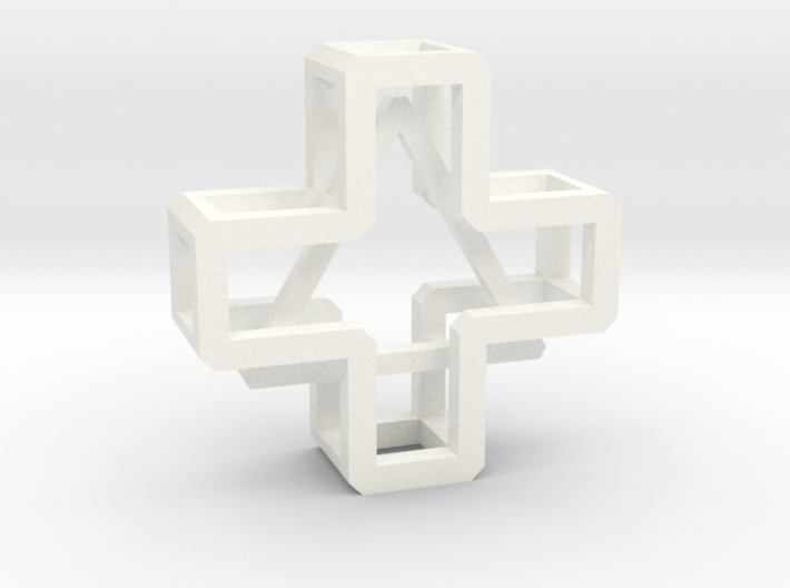 Cross with &quot;floating&quot; Triangle inside, 2.25 cm 3d printed