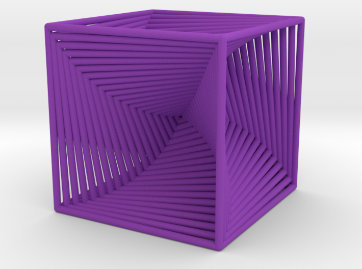 0045 Cube Line Design (3.25 cm) #001 3d printed