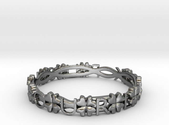 &quot;Push Your Luck&quot; Clovers Bracelet 3d printed
