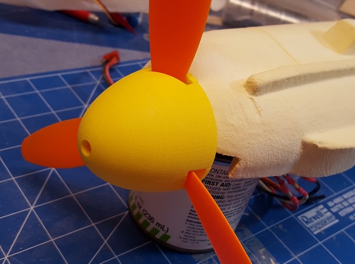GWS ME-109 / BF-109 Spinner, late model, 3 blade 3d printed 
