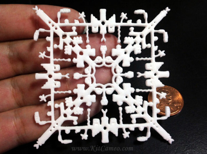 Super Mario Snowflake 2 3d printed A little fuzzy on the tiny details, but still a cool shape.