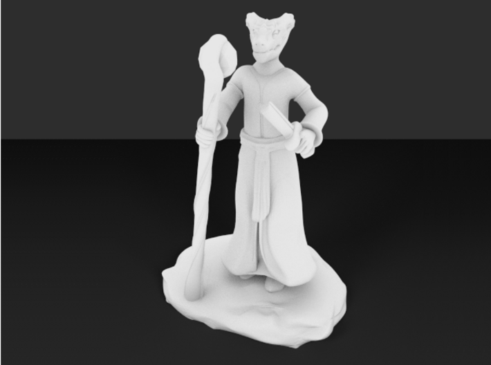 D&amp;D Dragonborn Sorcerer Mini 3d printed 3D Render