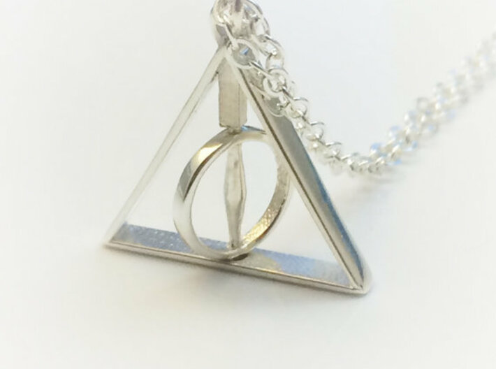 Tiny Rotating Deathly Hallows Pendant 3d printed 