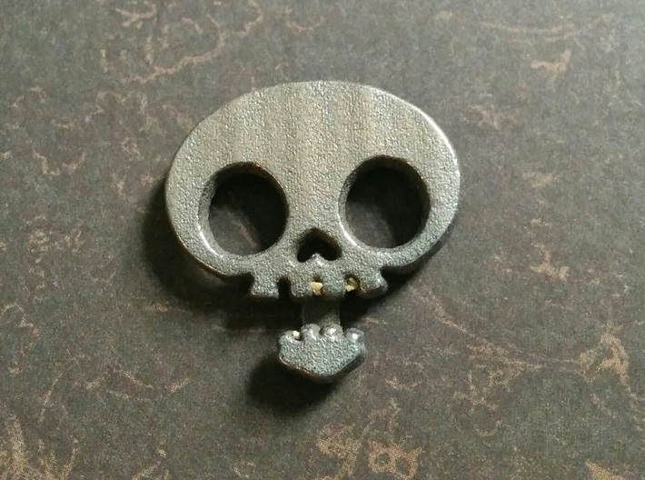 Skull Ribbon Charm 3d printed 
