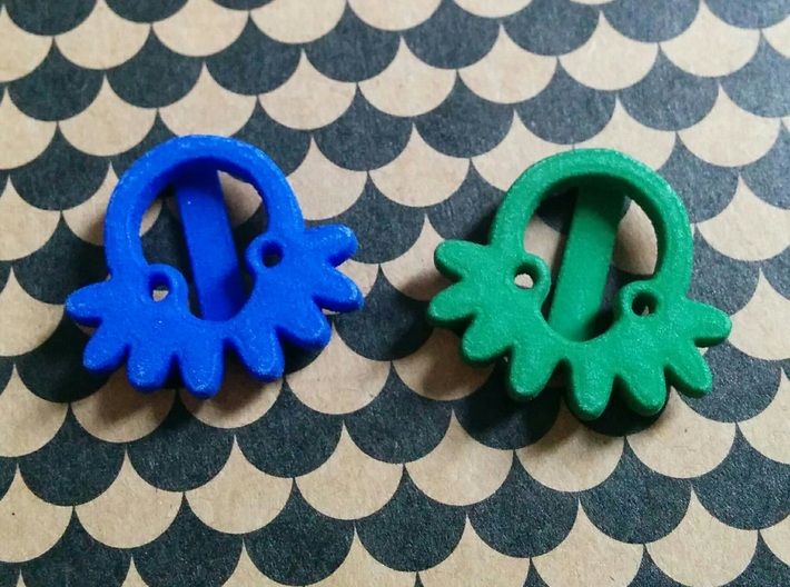Octopus Ribbon Charm 3d printed 