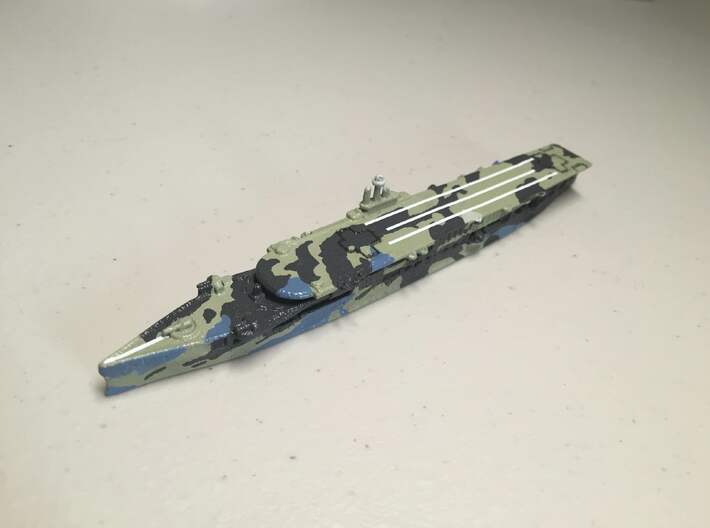 1/2400 HMS Furious CV (1944) 3d printed WSF Polished in 1/1800 shown. Painted by Variable.