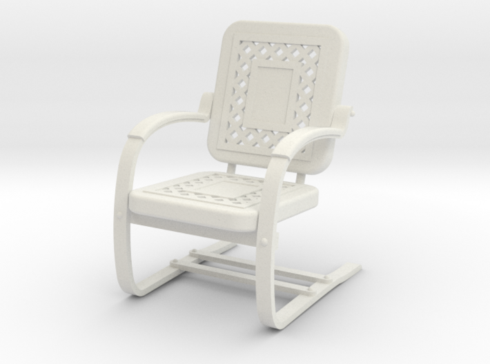 Miniature Metal Lawn Chair 1-12 not full size 3d printed