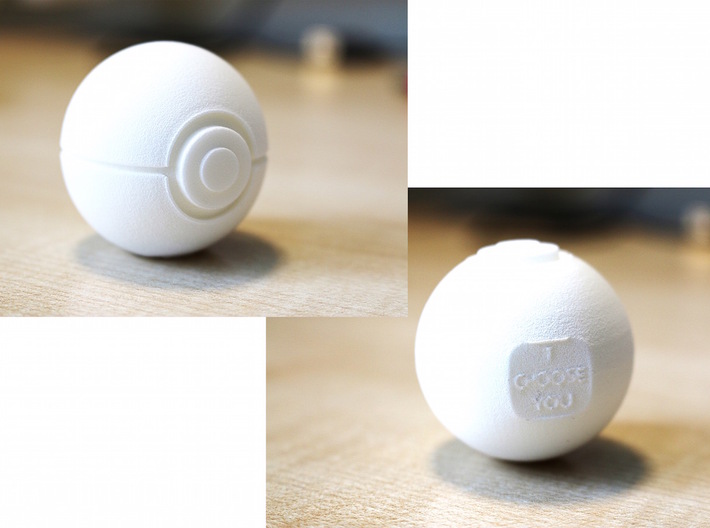 Pokeball - I Choose You 3d printed Feels strong and solid in my hand. Firmly stands on the base. And it's a perfect gift.