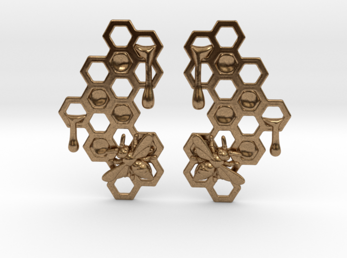 Honey Comb Earring Set 3d printed 