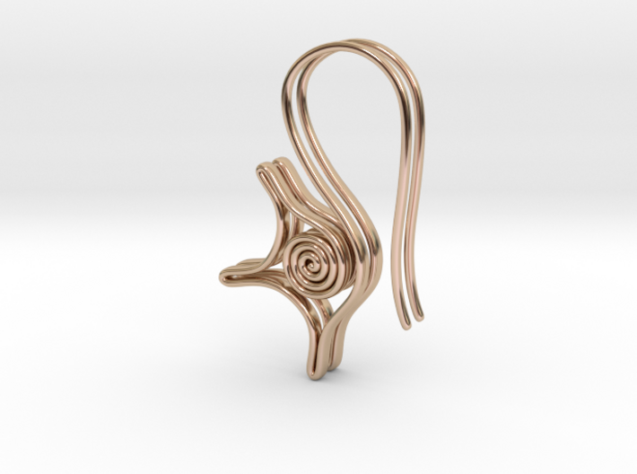 Spiral earrings 3d printed