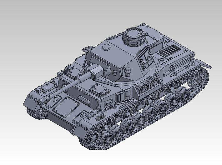 1/144 PzKpfw IV ausf.G (Middle Type) 3d printed