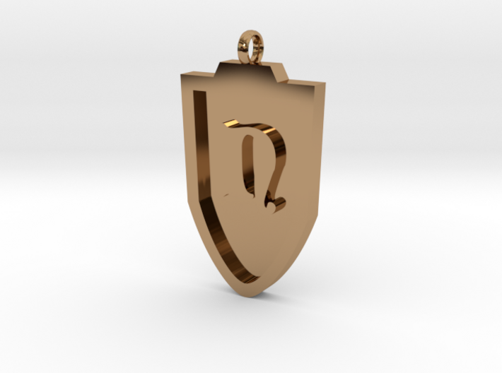 Medieval N Shield Pendant 3d printed