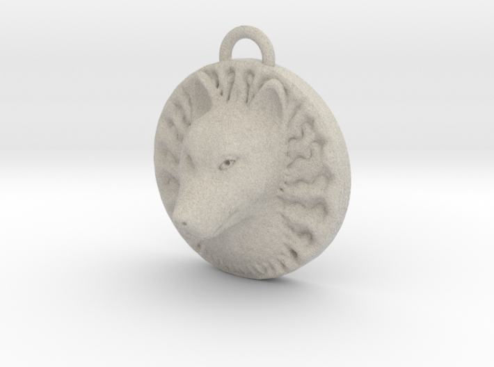 Wolfhead Necklace 3d printed