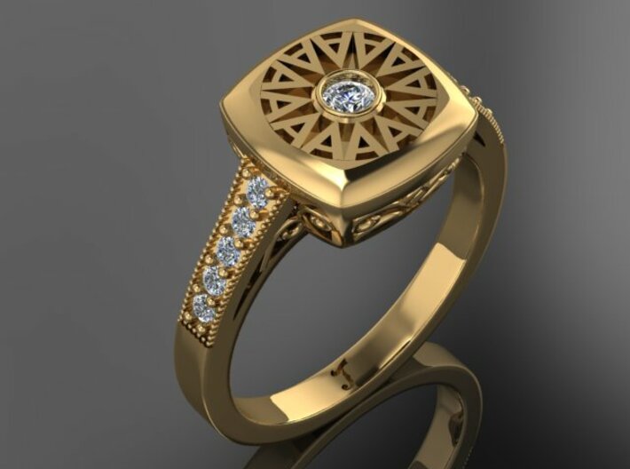 Ambit Energy Womans Ring With Stones 3d printed 