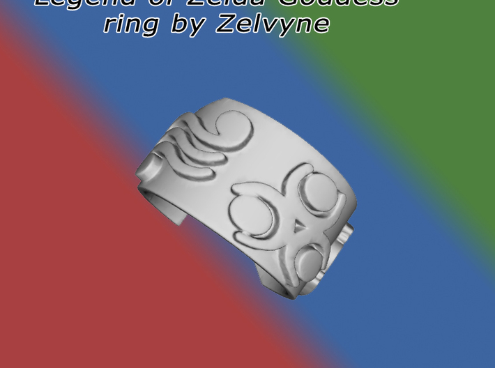 Zelda goddess ring (med/adjustable) 3d printed