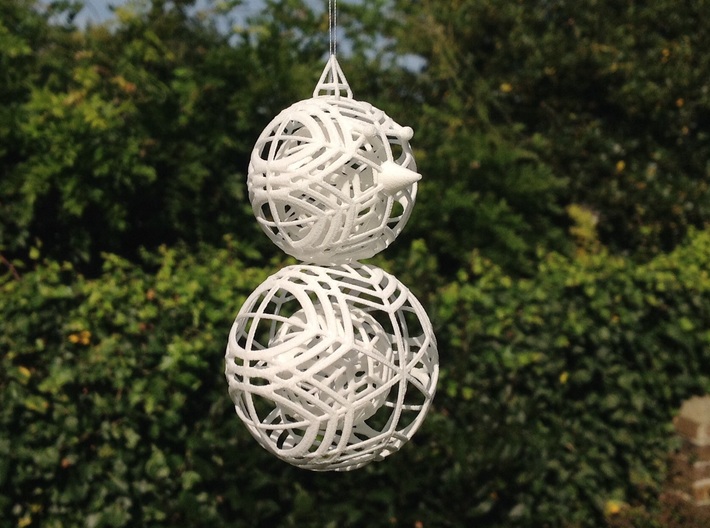 Christmas Ornament - Small Spinning Snowman 3d printed 