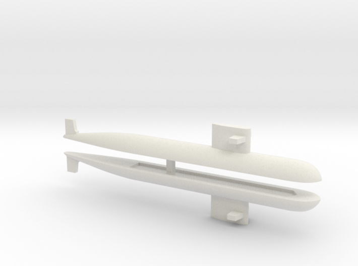 PLA[N] 093 Submarine x2, 1/2400 3d printed