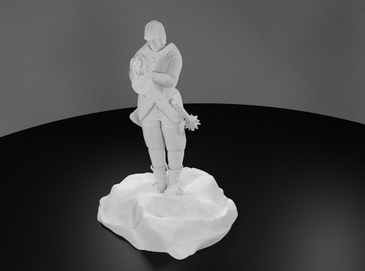 Catrell, the Human Cleric Hermit with Holy Symbol 3d printed 3D Render